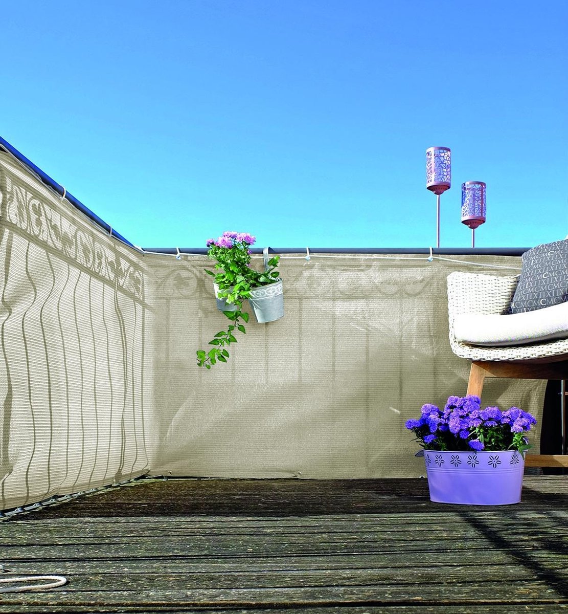 Videx Balkondoek Beige 90x500cm