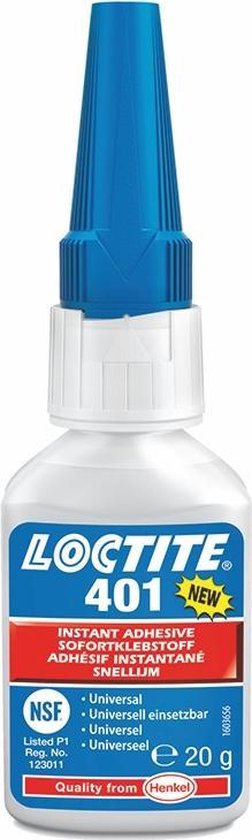 LOCTITE 401 Secondenlijm 20 gram - Transparant - Loctite