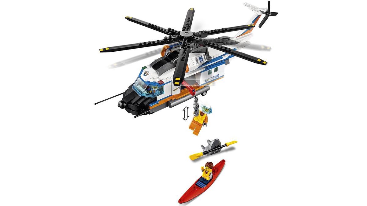LEGO City 60166 pas cher, L'hélicoptère de secours