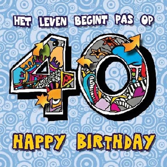 Verjaardagskaart 3D 40 jaar | Bestel nu!