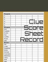 Clue Score Sheet Record
