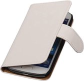 Mobieletelefoonhoesje - Samsung Galaxy S4 Mini Hoesje Effen Bookstyle Wit
