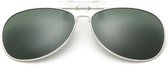 Clip-On Aviator Zonnebril – Gepolariseerd – UV 400 Bescherming – Donkergroen
