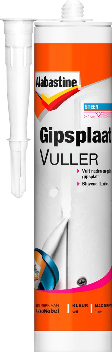 Alabastine Gipsplaat Vuller - Wit - 310 ml | bol.com
