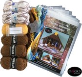Plastic stramien borduurpakket Kerststal. 3D borduren!