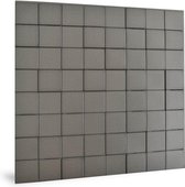 Wandpaneel 3D Profhome 3D 705258 Harmony Cubes Smoked Gray Decoratief paneel glad kunststof look glanzend grijs 2,2 m2