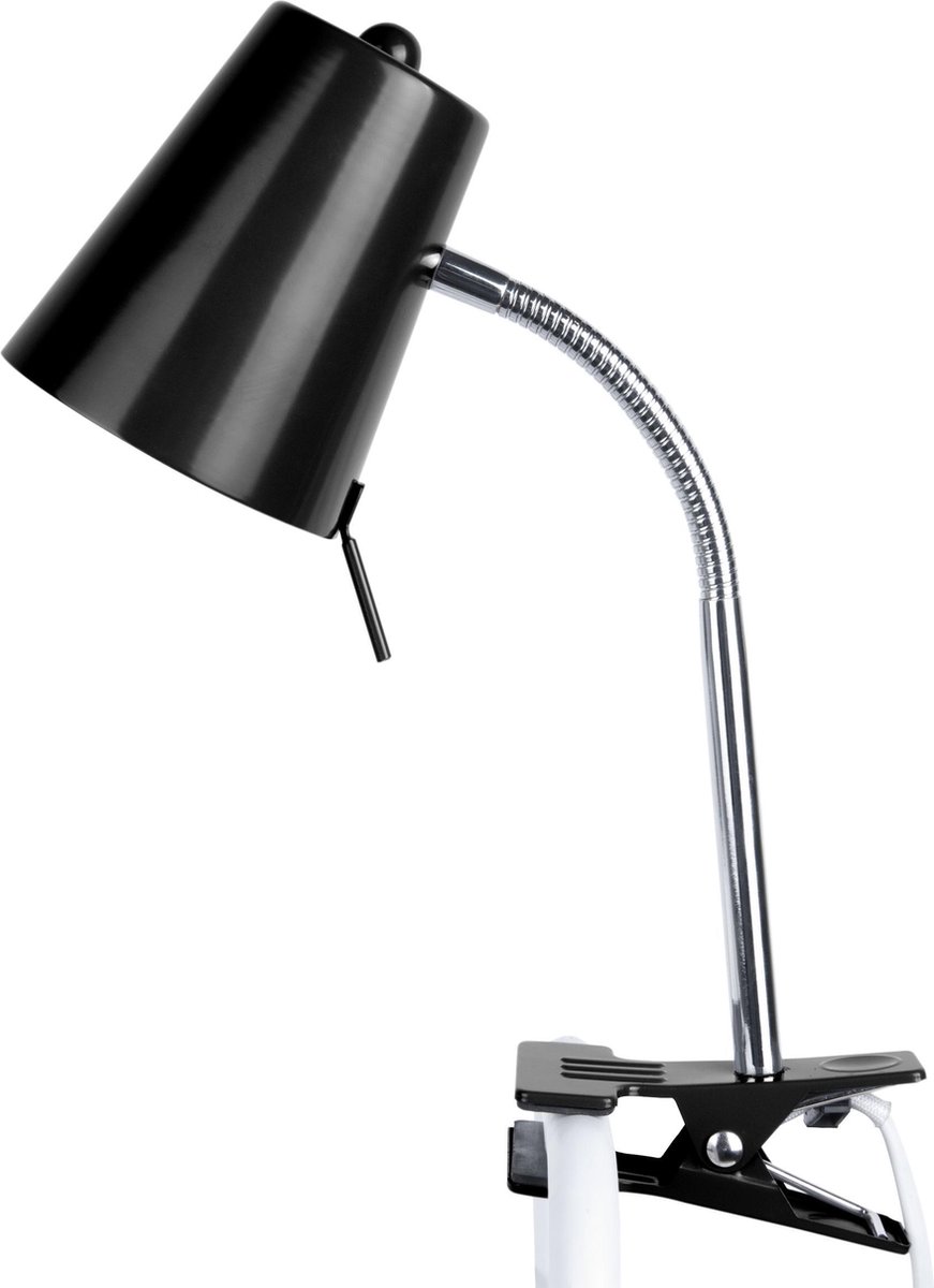 Leitmotiv - Tafellamp Clip on lamp Z - Metaal - Zwart | bol.com