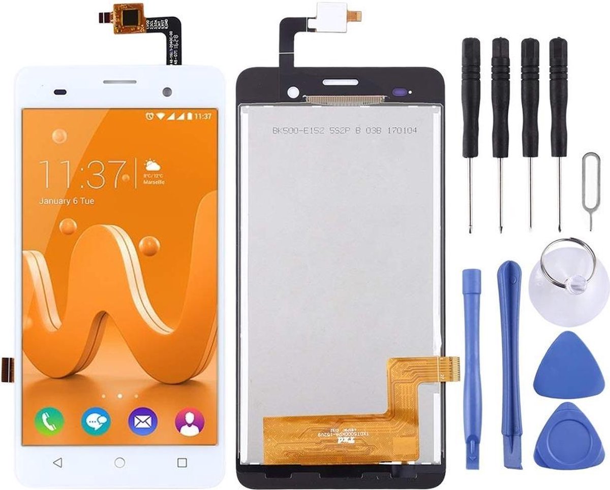 LCD met digitizer scherm voor Wiko Jerry - wit