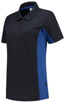 Tricorp poloshirt bi-color dames - 202003 - navy / koningsblauw - maat 3XL