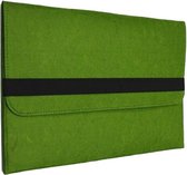 Shop4 - Geschikt voor 13 inch Laptop Hoes - Sleeve Wolvilt Groen