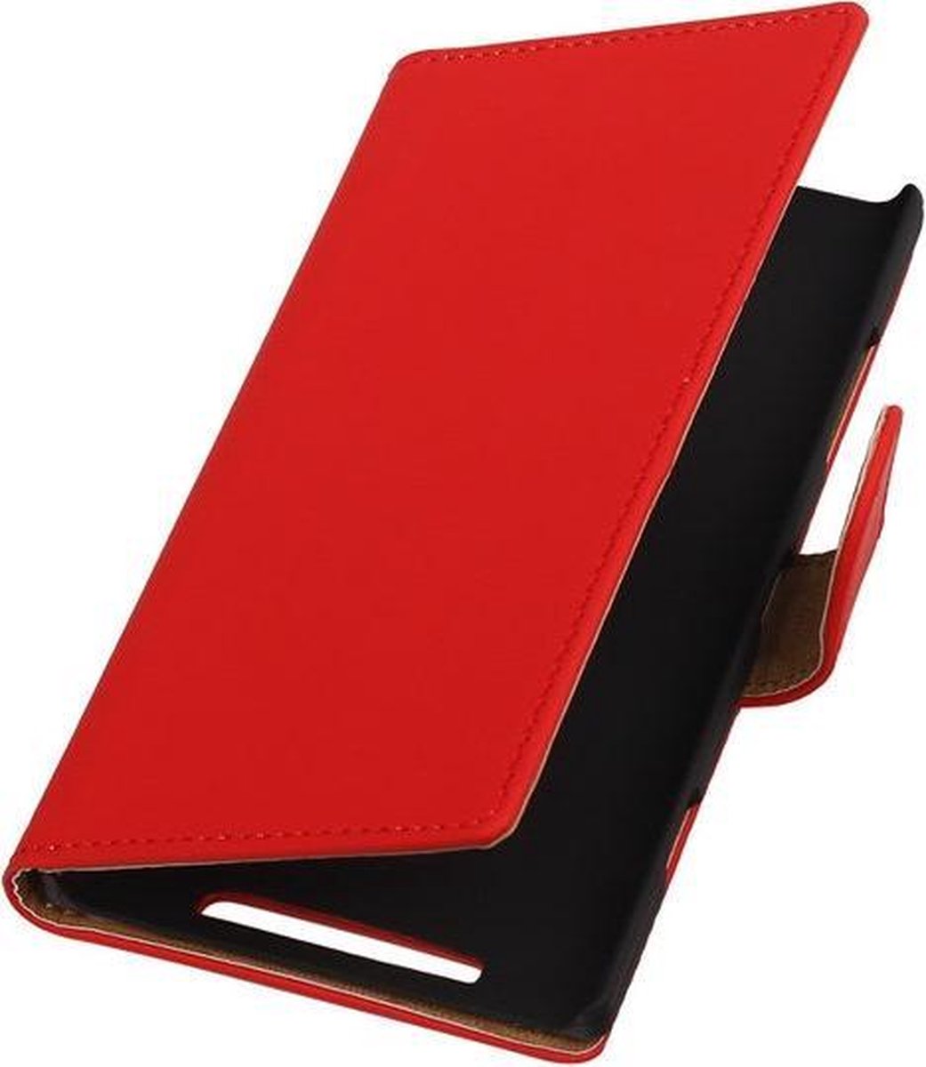 Nokia Lumia 830 Book Case Effen Rood Hoesje
