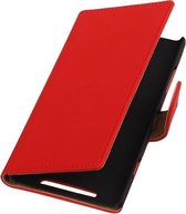 Nokia Lumia 830  Book Case Effen Rood Hoesje