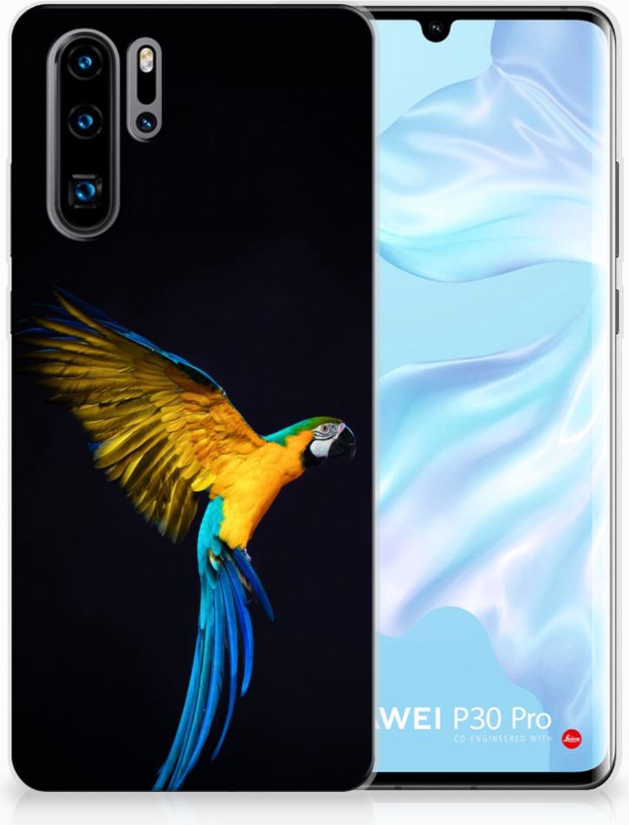 Huawei P30 Pro TPU Hoesje Papegaai