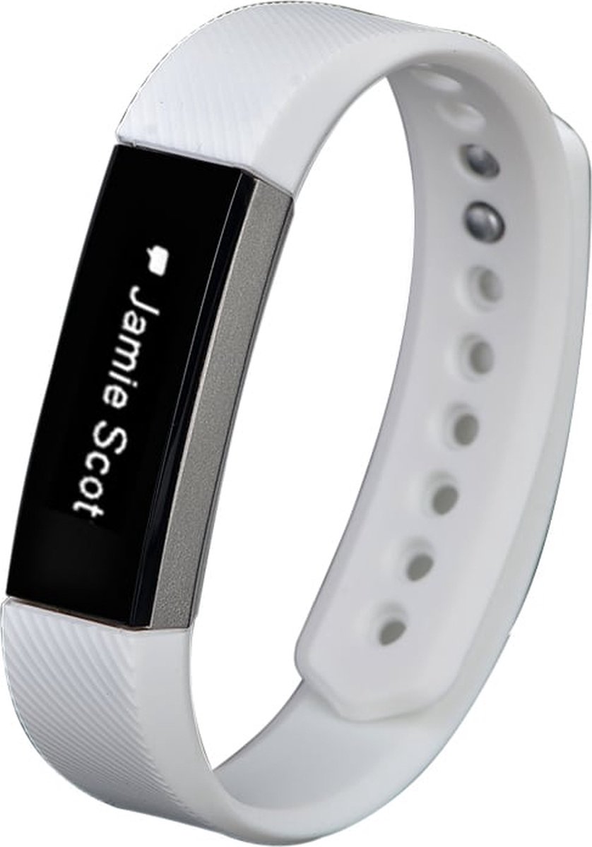 watchbands-shop.nl Siliconen bandje - Fitbit Alta (HR) - Wit - Large