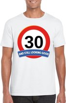 30 jaar and still looking good t-shirt wit - heren - verjaardag shirts XXL
