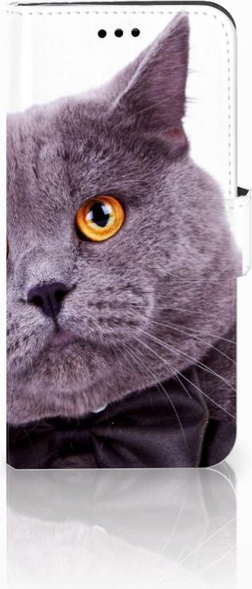 Huawei P10 Lite Telefoonhoesje met Pasjes Kat