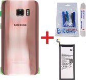 Voor Samsung Galaxy S7 Edge achterkant + batterij - rose goud