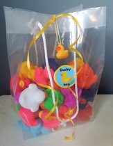 Duckybag  50  mini eendjes 5cm- set gekleurde badeendjes