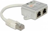 Delock RJ45 Netwerk Adapter CAT 5 [1x RJ45-stekker - 2x RJ45-bus] 15.00 cm Wit