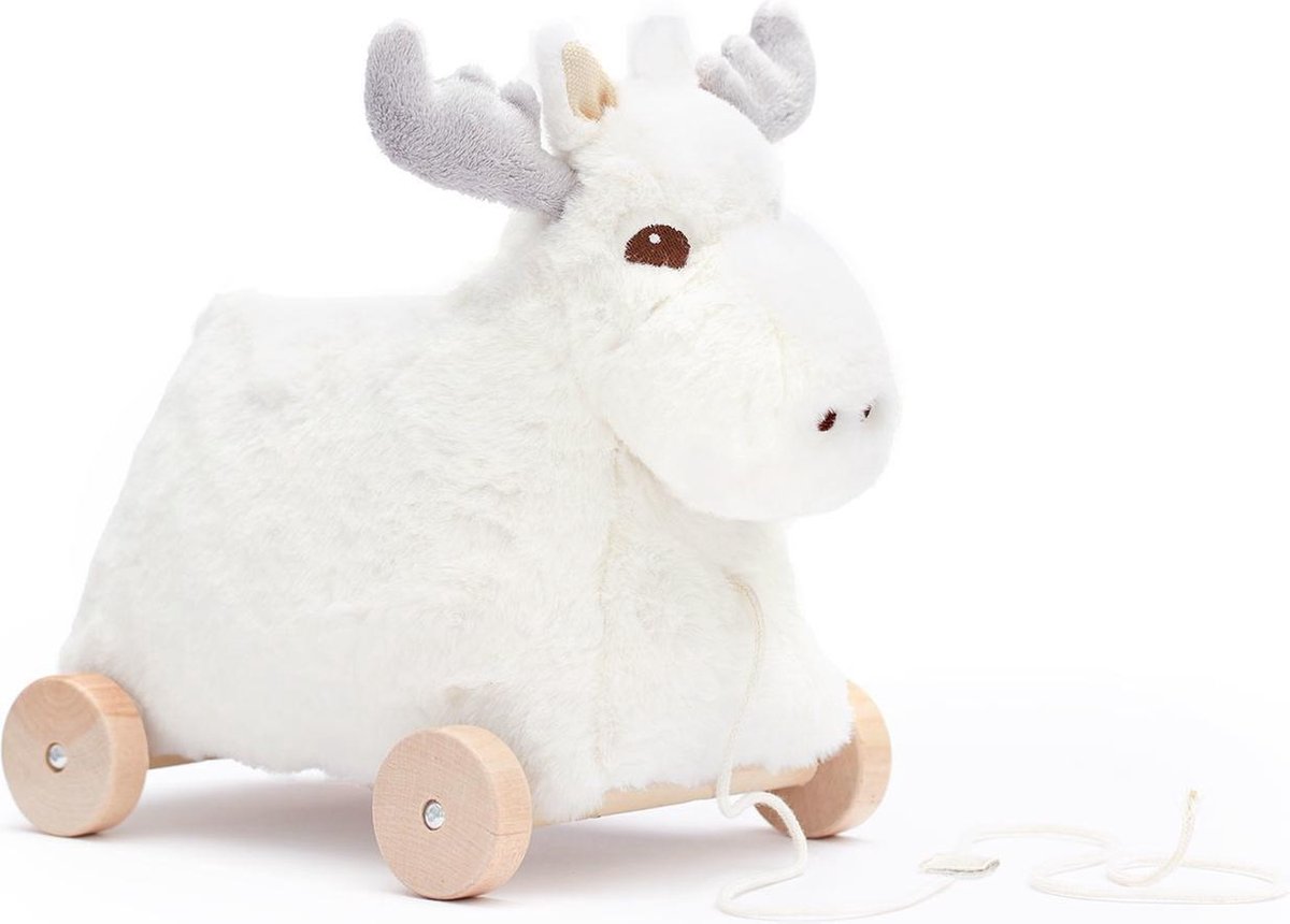 Trekdiertje Rendier Edvin Wit | Kid's Concept