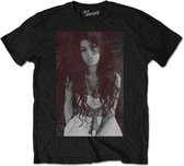 Amy Winehouse Heren Tshirt -M- Back To Black Chalk Board Zwart