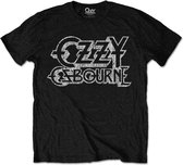Ozzy Osbourne Heren Tshirt -S- Vintage Logo Zwart