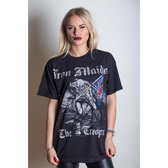 Iron Maiden Heren Tshirt -S- Sketched Trooper Zwart