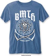 Bring Me The Horizon Heren Tshirt -L- Crooked Young Blauw