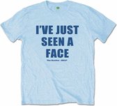 The Beatles Heren Tshirt -XL- I've Just Seen A Face Blauw