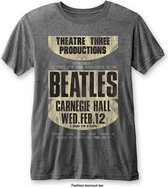 THE BEATLES - T-Shirt BurnOut Col - Carnegie Hall - Homme (XXL)