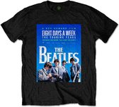 The Beatles Heren Tshirt -M- 8 Days A Week Movie Poster Zwart