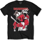 Marvel Deadpool Heren Tshirt -S- Max Zwart
