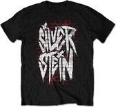 Silverstein Heren Tshirt -S- Graffiti Zwart