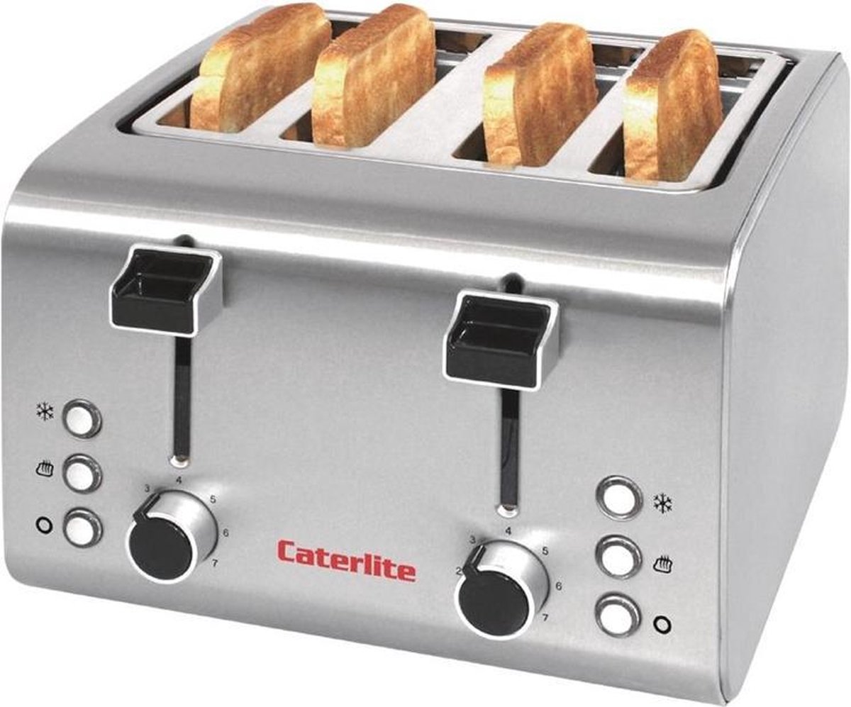 Caterlite broodrooster 4 sleuven RVS