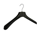 De Kledinghanger Gigant - 20 x Mantel / kostuumhanger kunststof zwart met schouderverbreding, 45 cm