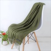 Sjaal Dames Olijf Groen - Zachte omslagdoek - 200*65cm