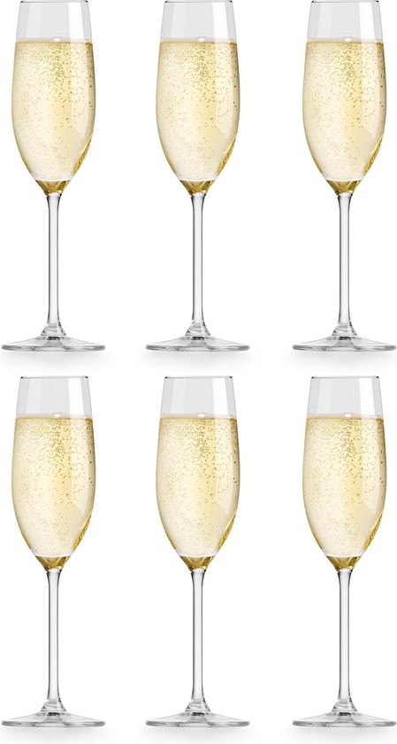 Libbey Atna Champagneglas - 21 cl - 6 stuks - elegant design - hoge kwaliteit - vaatwasserbestendig