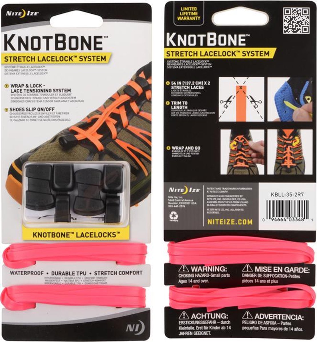 Nite Ize - Knotbone - Stretch lacelock system - Roze