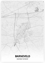 Barneveld plattegrond - A3 poster - Tekening stijl