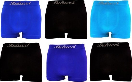Belucci heren boxershorts microfiber 6pack maat M/L | bol.com