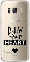 Samsung Galaxy S8 Transparant siliconen hoesje - Follow your heart
