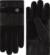 Leren handschoenen heren met stoere uitstraling model Nashville Color: Black, Size: 10