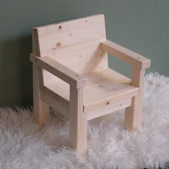 Geest Smeltend marketing Klein houten kinderstoeltjes 1-3 jaar | stoeltje peuter van massief hout |  bol.com