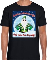 Fout Kerst t-shirt / shirt - Achterhoek style we know how to party - zwart voor heren - kerstkleding / kerst outfit XL (54)