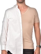 perdu | Onzichtbaar onderhemd heren | Diepe V hals | beige | Tencel | L