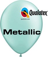 Ballonnen Metallic Mint green 30 cm 25 stuks