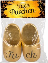 FUCK Sloffen Unisex - Goud - Maat 40-41.5