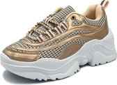 Elifano Dames Sneaker Champagne Maat 38
