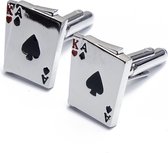 Manchetknopen - Speelkaarten Koning en Aas Poker Blackjack