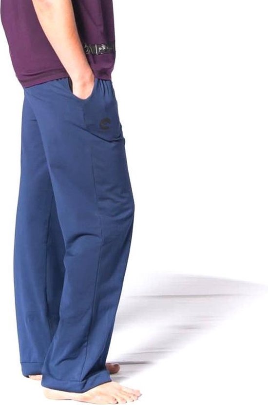 Yogabroek Comfort Bio Katoen Man Navy M-L — afbeelding 2